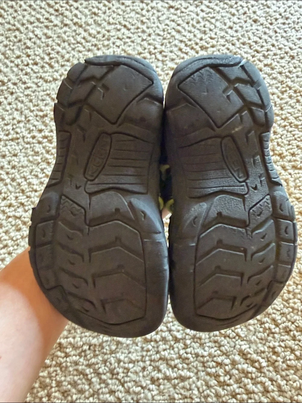 Keen Kids Black and Lime Green Closed-Toe Sport Sandals - Picture 3 of 3